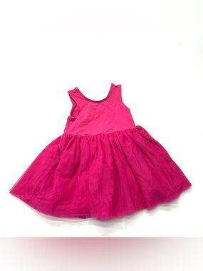 Hanna Andersson Hot Pink Magenta Girls Tulle Tutu Tank Sleeveless Dress